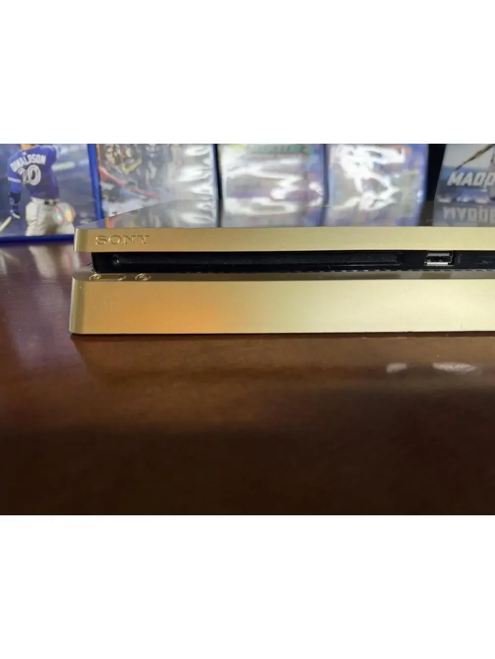 Sony PlayStation 4 PS4 Slim 1TB Gold Console CUH-2015B w/ 2 Gold Controllers